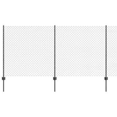 Recinzione Vidaxl con palo grigio 1,2 x 10 m in acciaio e PVC
