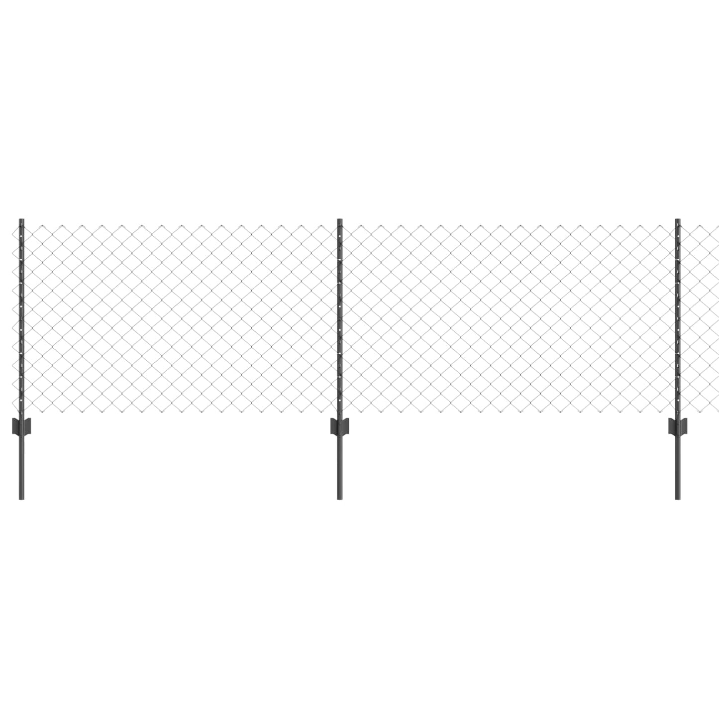Recinzione Vidaxl con palo grigio 0,8 x 10 m in acciaio e PVC