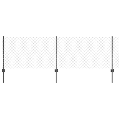 Recinzione Vidaxl con palo grigio 0,8 x 10 m in acciaio e PVC
