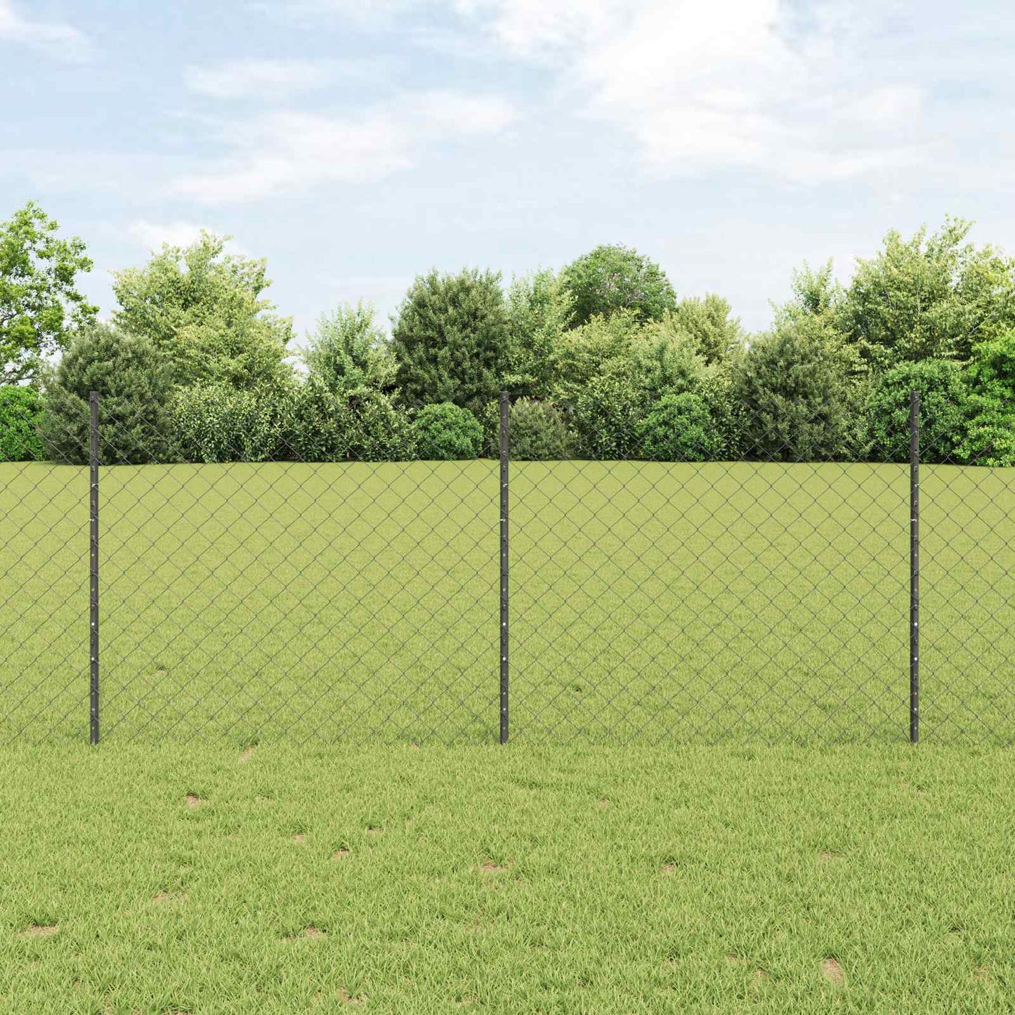 Recinzione Vidaxl con palo grigio 1 x 10 m in acciaio e PVC