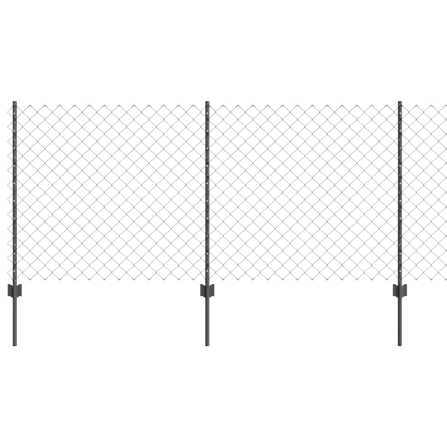 Recinzione Vidaxl con palo grigio 1 x 10 m in acciaio e PVC