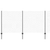 Valla vidaxl con poste gris 1,2 x 10 m acero y PVC