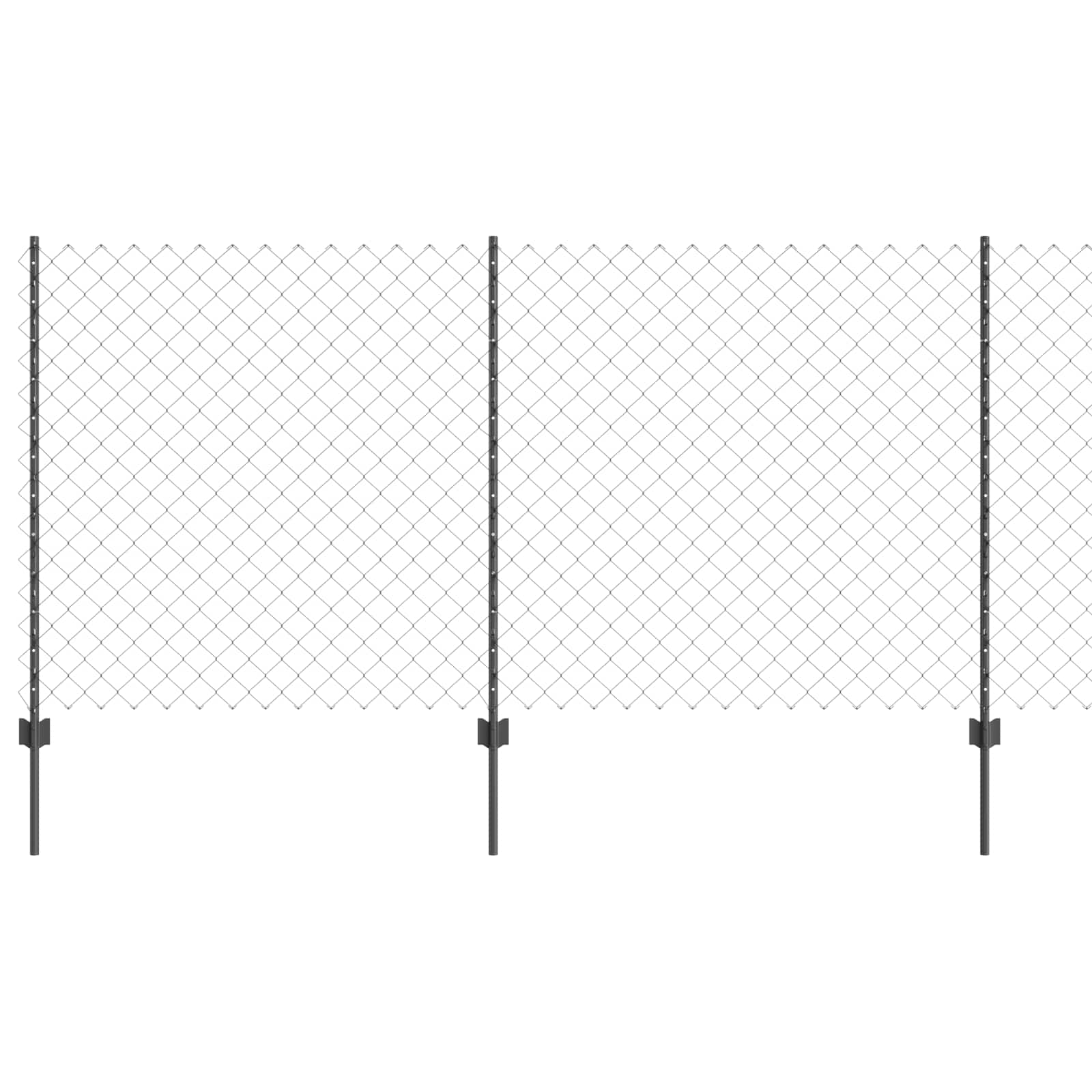 Valla vidaxl con poste gris 1,2 x 10 m acero y PVC