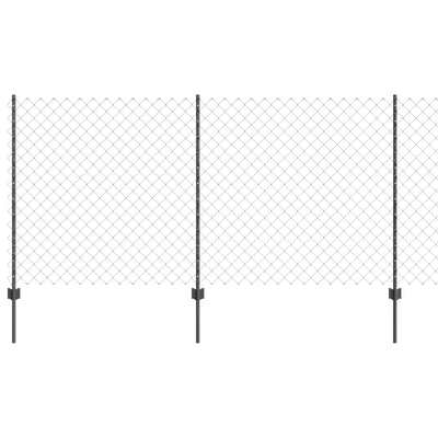 Recinzione Vidaxl con palo grigio 1,2 x 10 m in acciaio e PVC