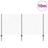 Valla vidaxl con poste gris 1,2 x 10 m acero y PVC