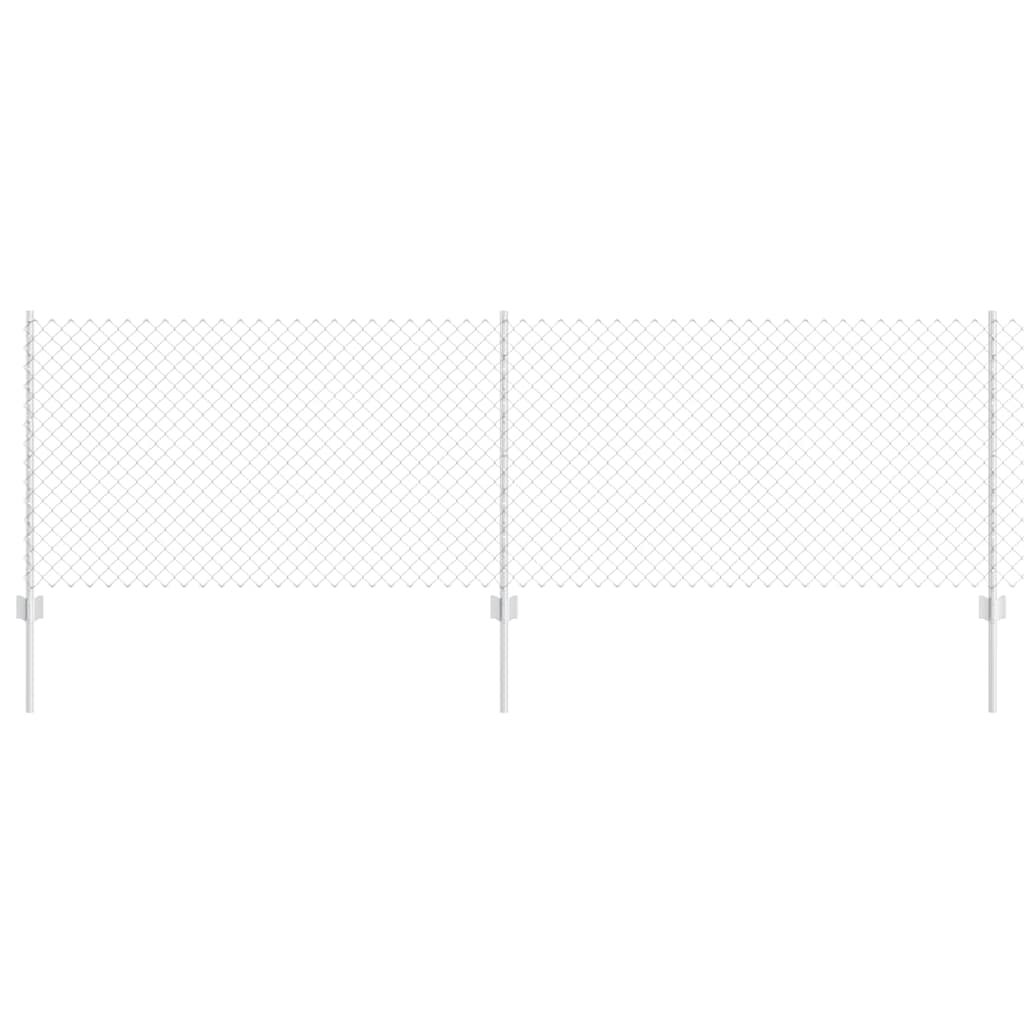 Valla vidaxxl con poste plata 0,8 x 10 m acero