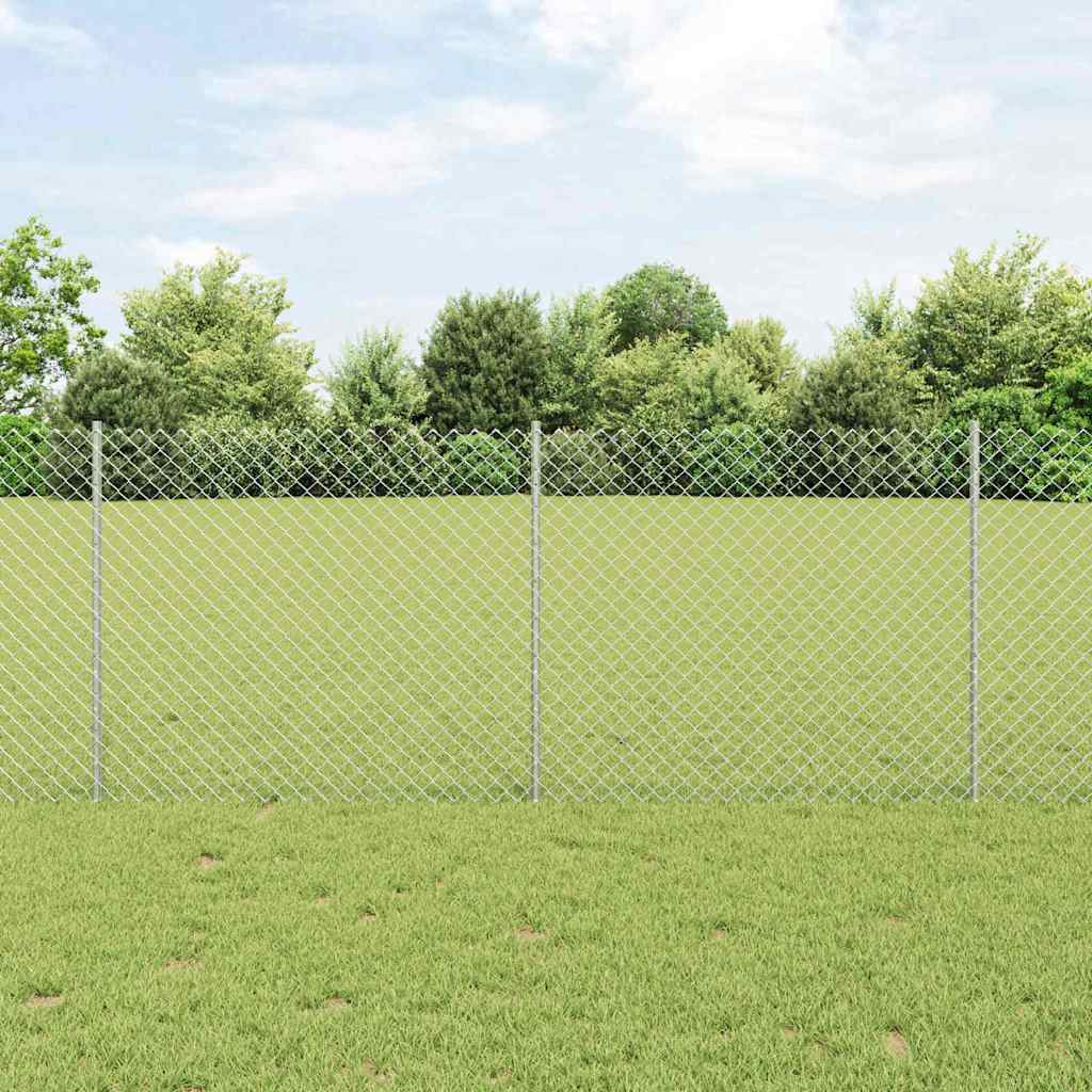 Recinzione Vidaxxl con palo argento 1 x 10 m in acciaio