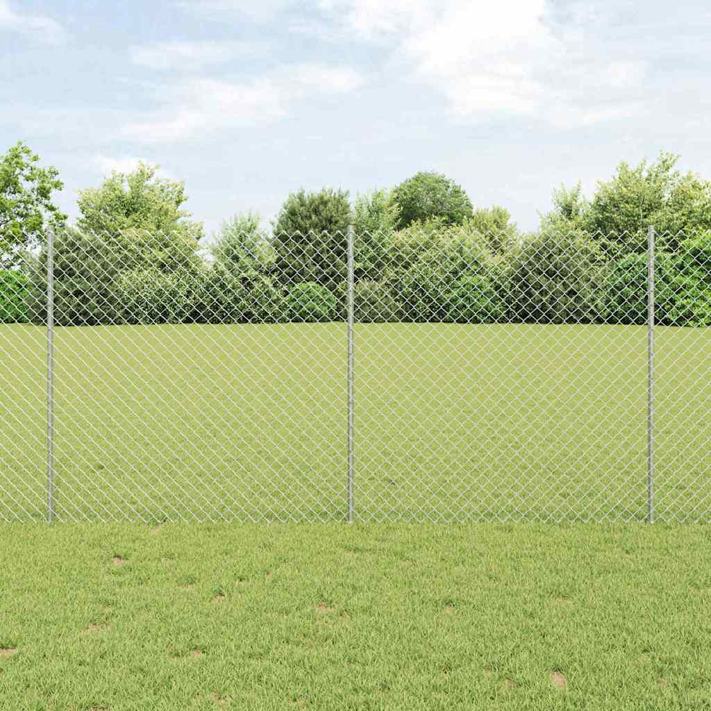 Recinzione Vidaxxl con palo argento 1,2 x 10 m in acciaio