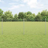 Valla vidaxxl con poste plata 0,8 x 10 m acero