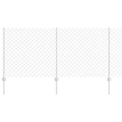 Vidaxl hek met paal zilver 1 x 10 m staal
