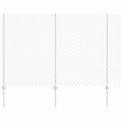 Vidaxl hek met paal zilver 1,6 x 10 m staal