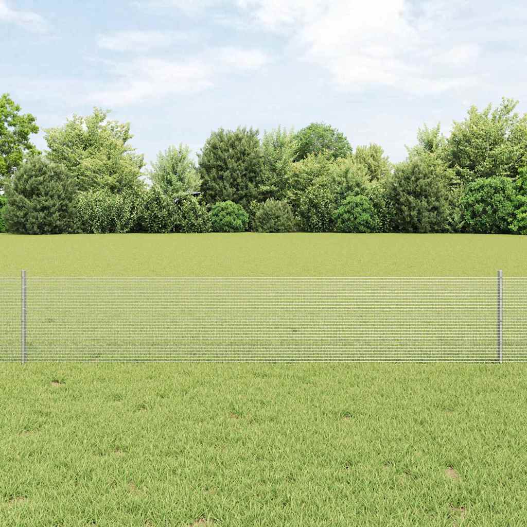 Recinzione Vidaxxl con palo argento 0,4 x 10 m in acciaio