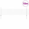 Vidaxl hek met paal zilver 0,5 x 10 m staal