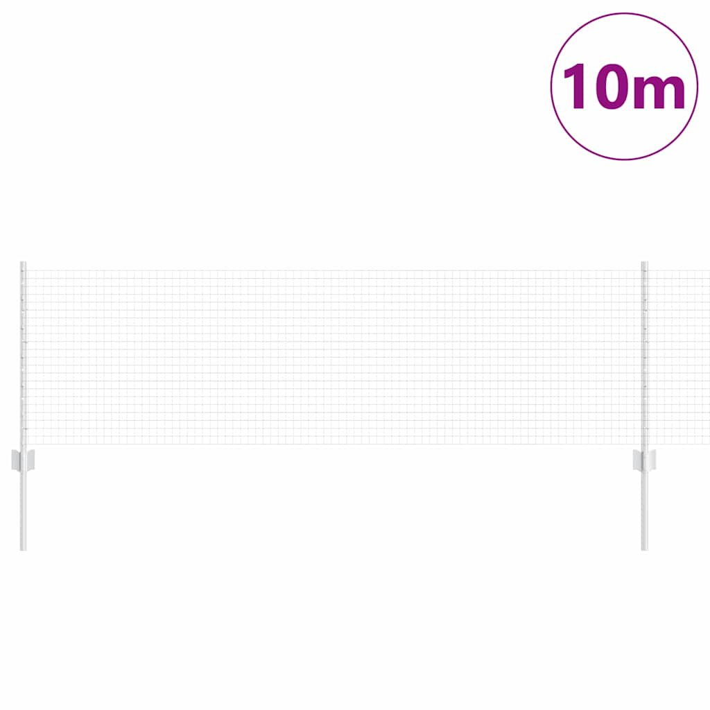 Valla vidaxxl con poste plata 0,6 x 10 m acero