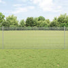 Vidaxl hek met paal zilver 0,8 x 10 m staal