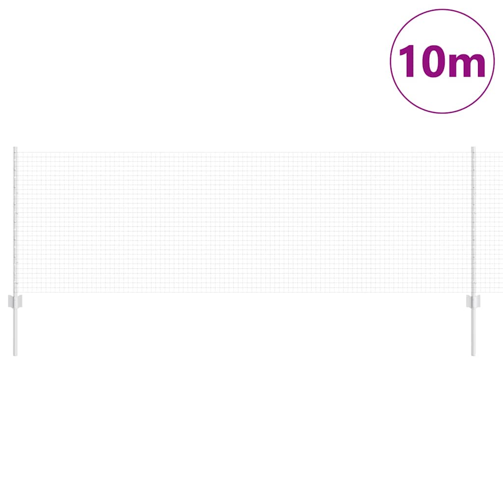 Valla vidaxxl con poste plata 0,8 x 10 m acero