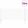 Valla vidaxxl con poste plata 1 x 10 m acero