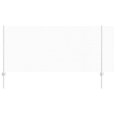 Vidaxl hek met paal zilver 1 x 10 m staal