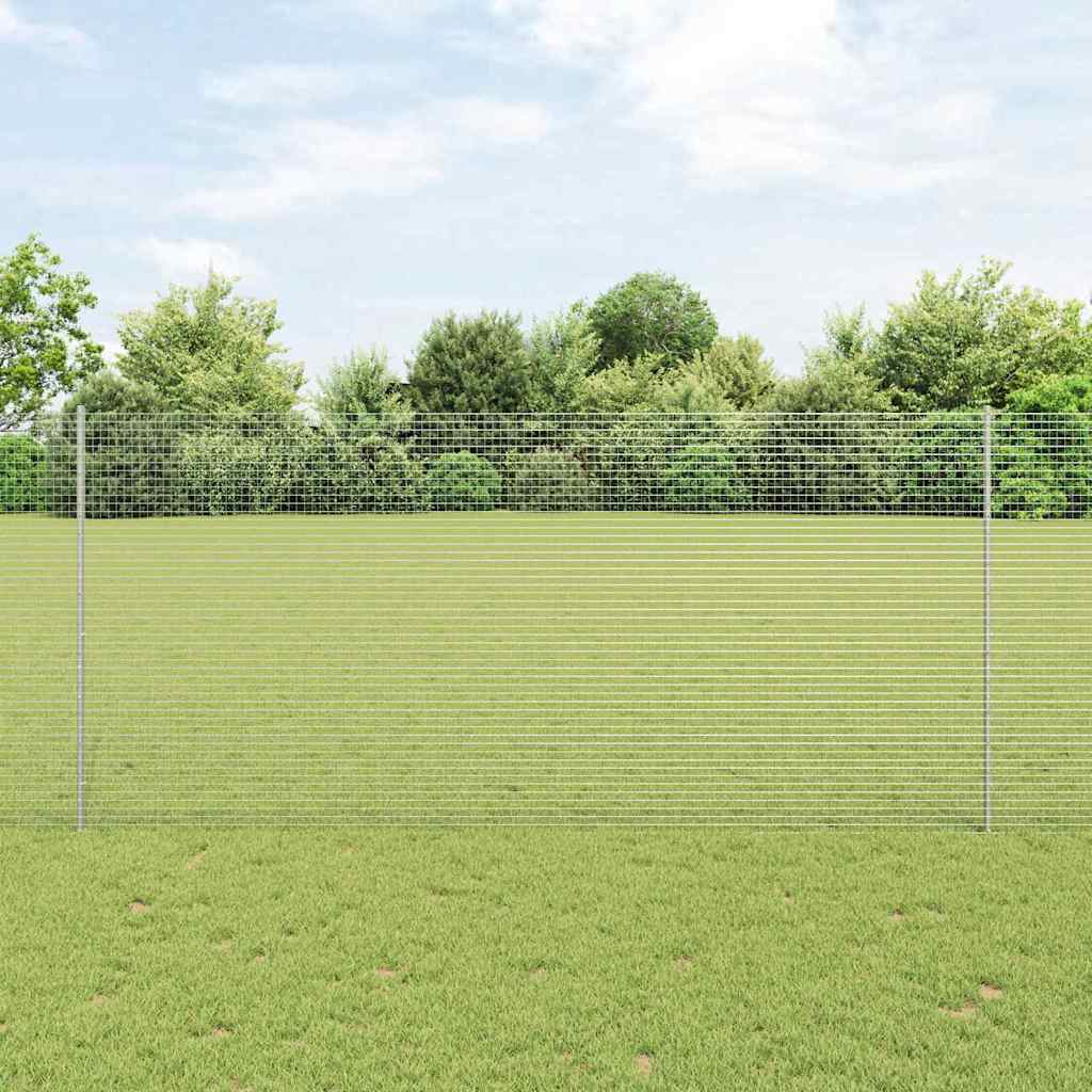 Valla vidaxxl con poste plata 1,4 x 10 m acero