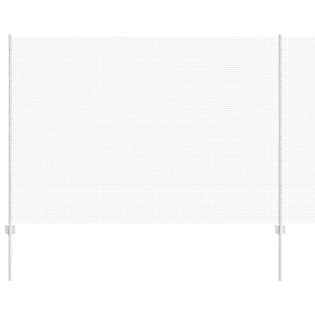Valla vidaxl con poste plata 1,5 x 10 m acero
