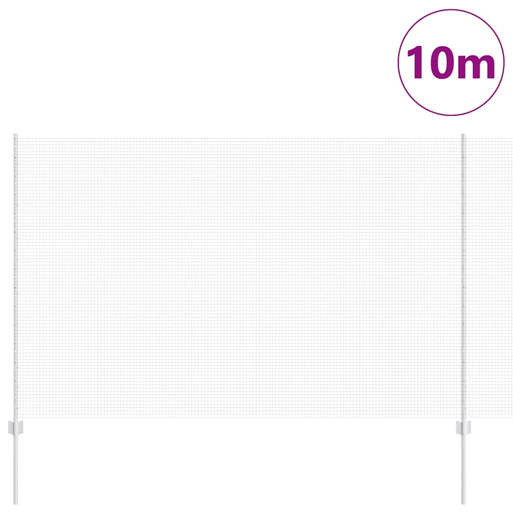 Valla vidaxl con poste plata 1,5 x 10 m acero