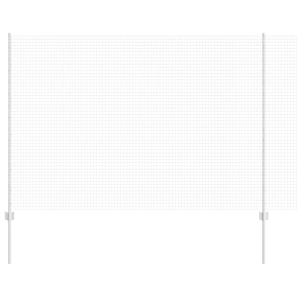 Valla vidaxl con poste plata 1,5 x 10 m acero