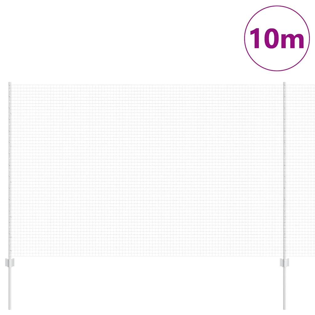 Valla vidaxl con poste plata 1,5 x 10 m acero