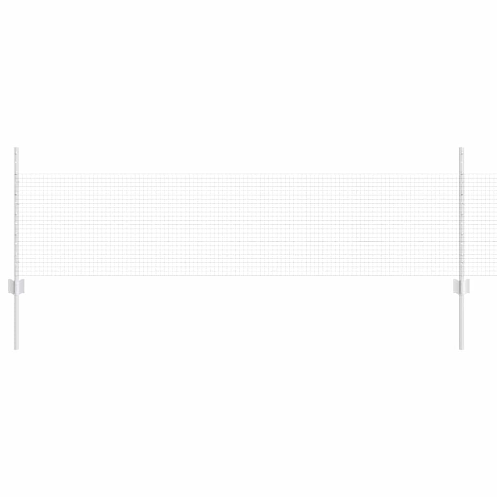 Valla vidaxxl con poste plata 0,5 x 25 m acero