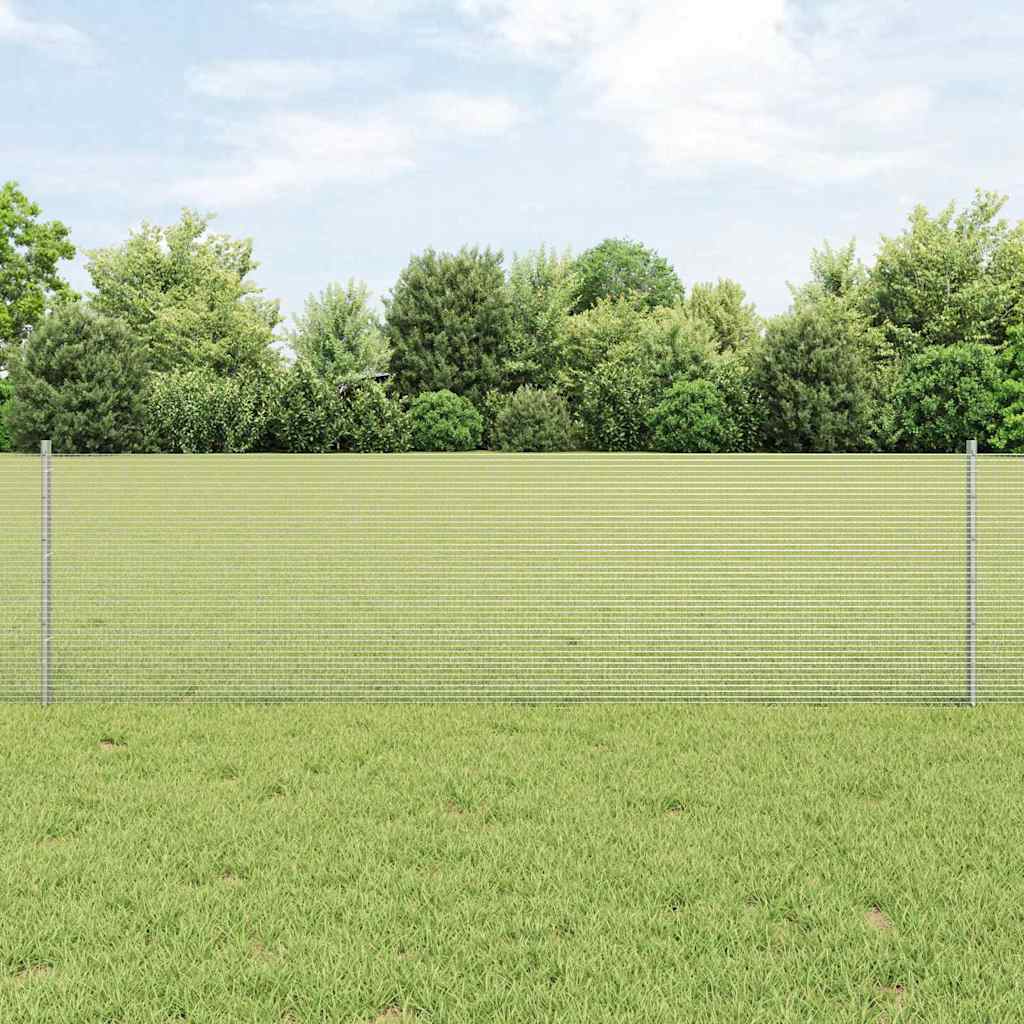 Recinzione Vidaxxl con palo argento 0,6 x 25 m in acciaio