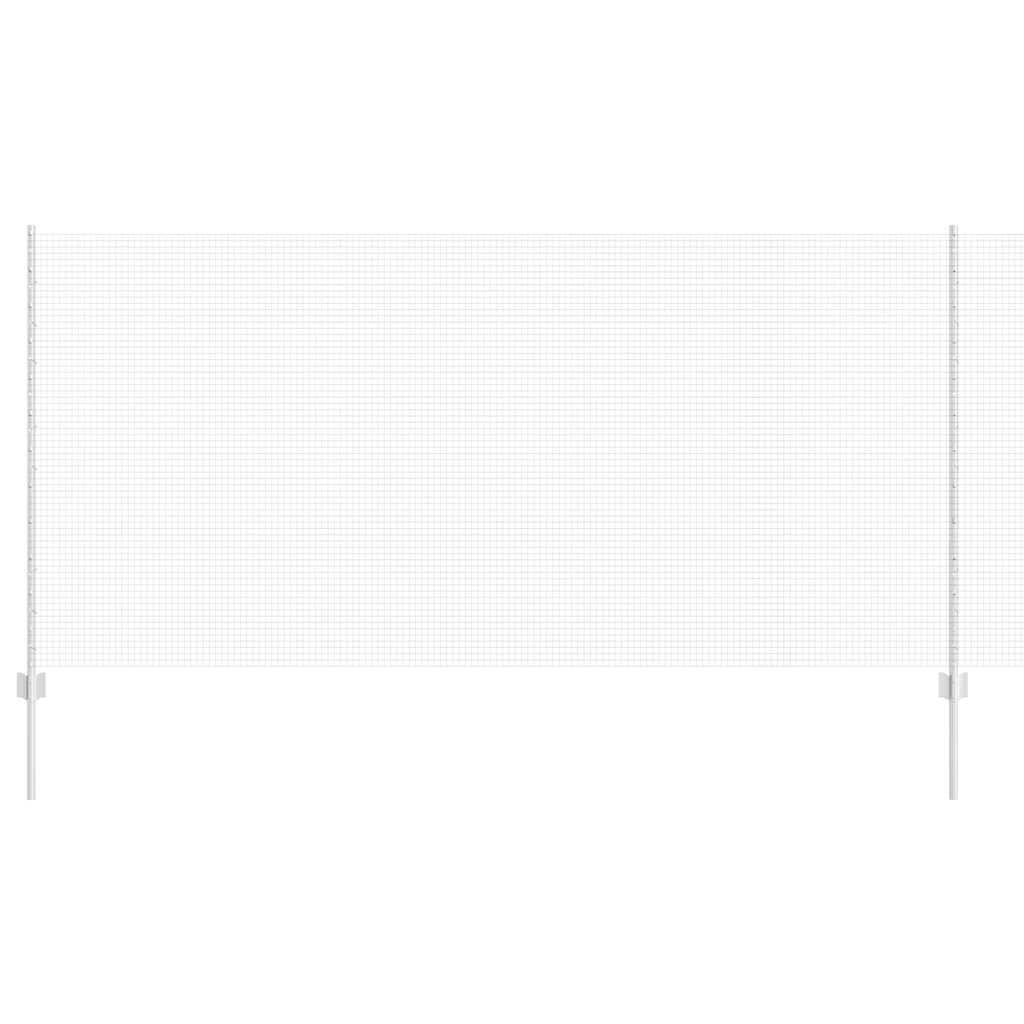 Vidaxl hek met paal zilver 1,2 x 25 m staal