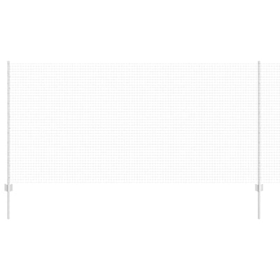 Vidaxl hek met paal zilver 1,2 x 25 m staal