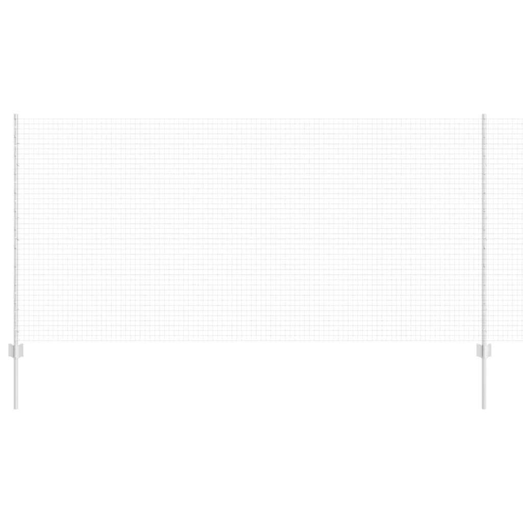 Valla vidaxxl con poste plata 1,2 x 25 m acero