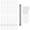 Vidaxl hek met paal zilver 1,4 x 25 m staal