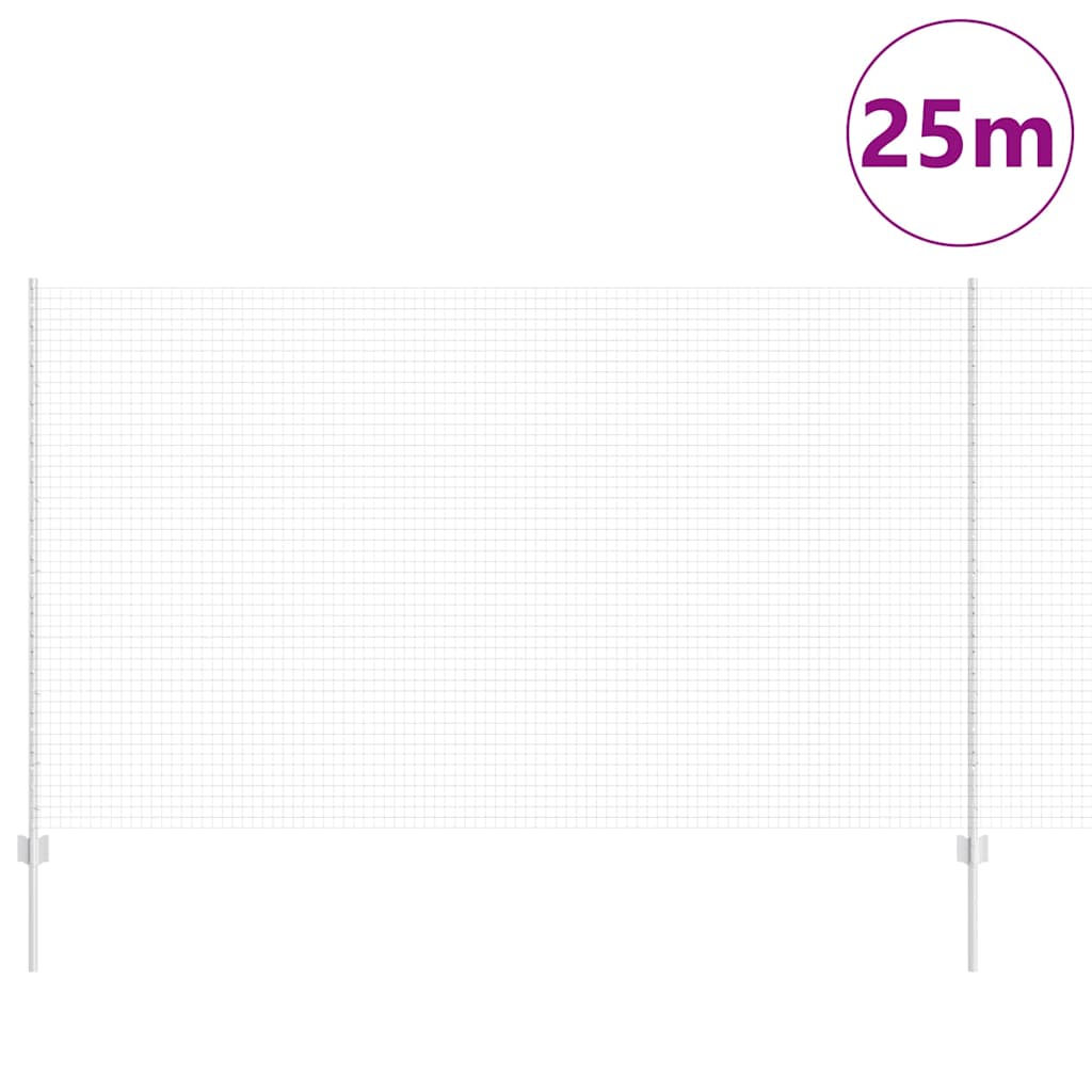 Recinzione Vidaxxl con palo argento 1,4 x 25 m in acciaio