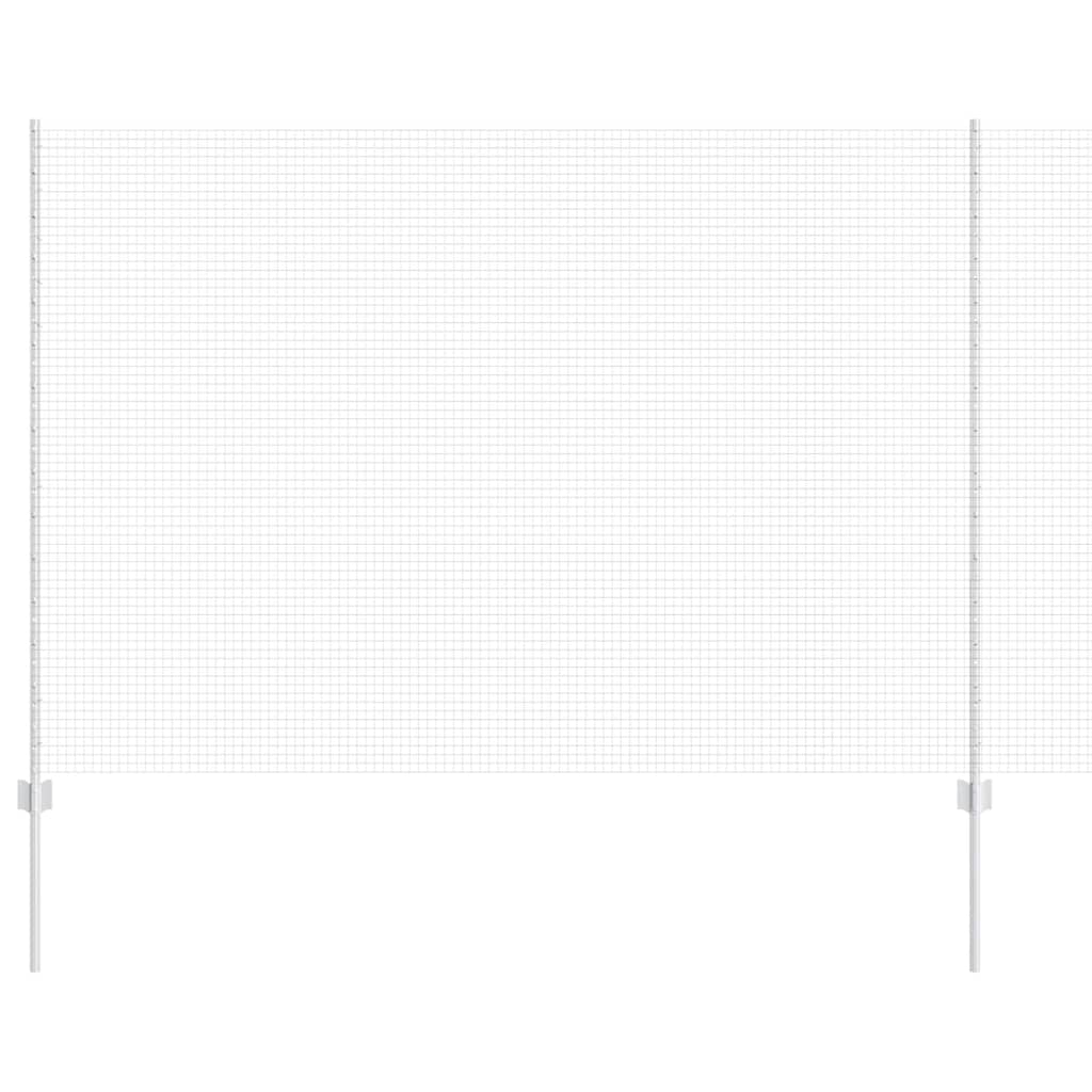 Valla vidaxxl con poste plateado 1,5 x 25 m acero