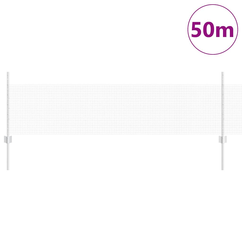 Recinzione Vidaxxl con palo argento 0,5 x 50 m in acciaio