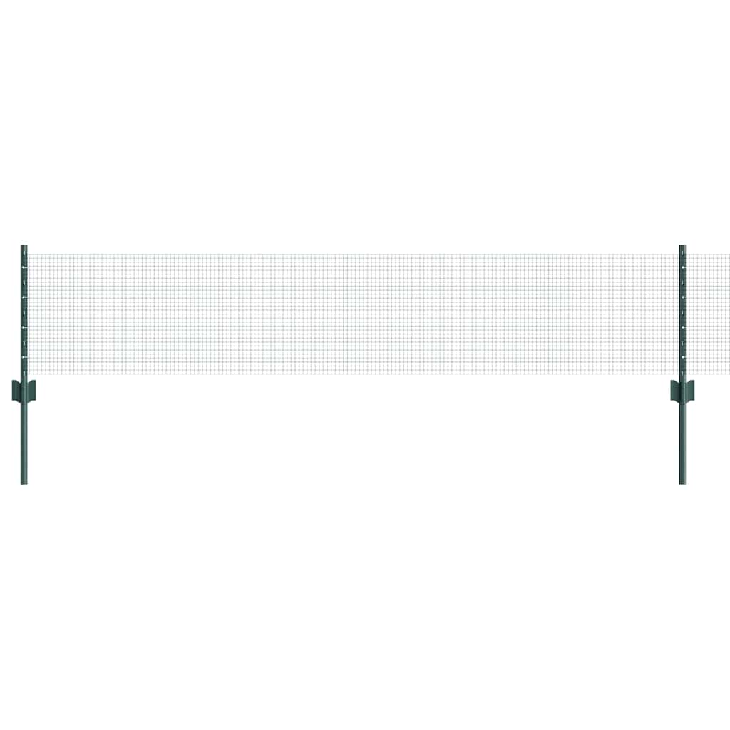 Valla vidaxxl con poste verde 0,4 x 10 m acero y PVC