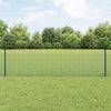 Vidaxl hek met paal groen 0,5 x 10 m staal