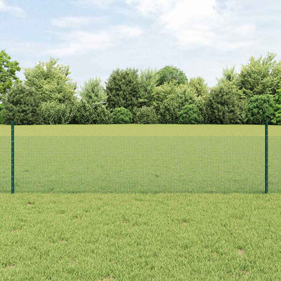 Valla vidaxxl con poste verde 0,5 x 10 m acero
