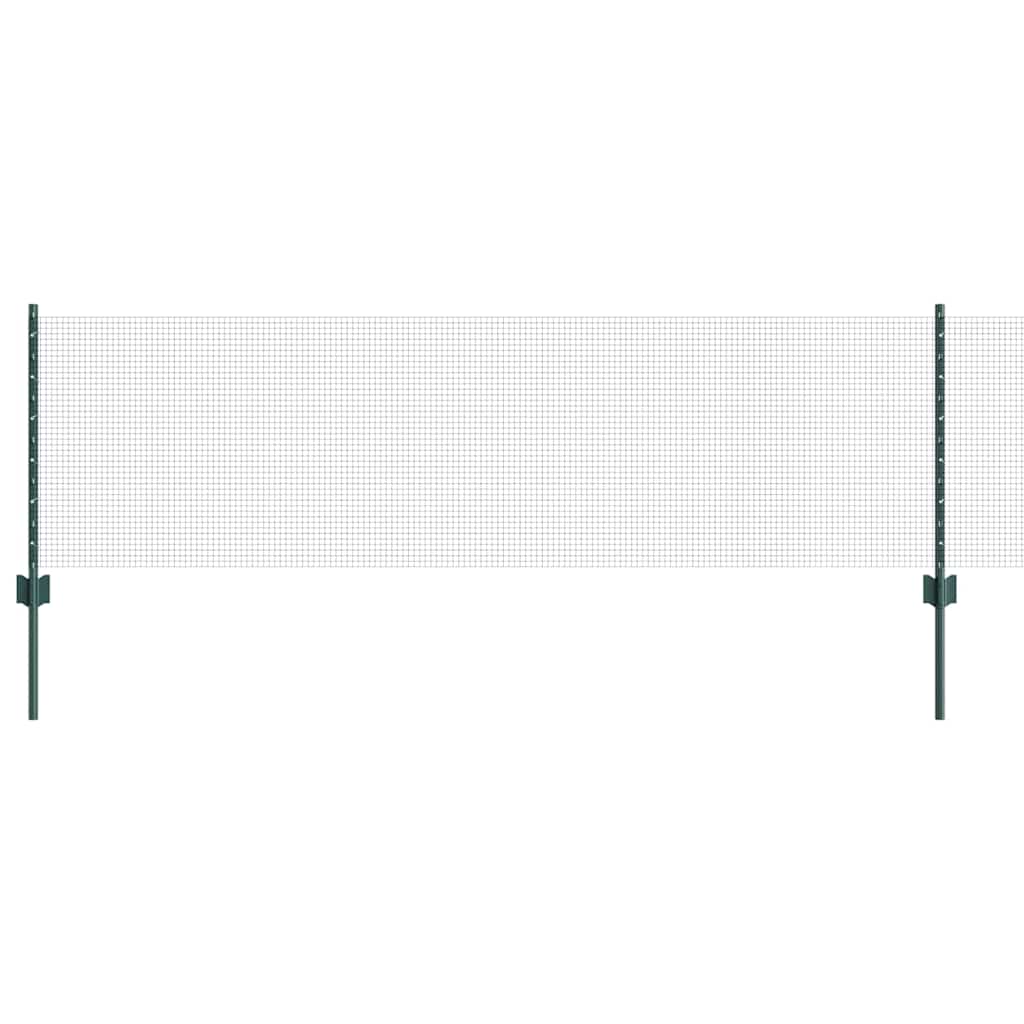 Valla vidaxxl con poste verde 0,6 x 10 m acero y PVC