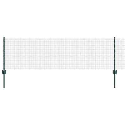 Vidaxl hek met paal groen 0,6 x 10 m staal en pvc