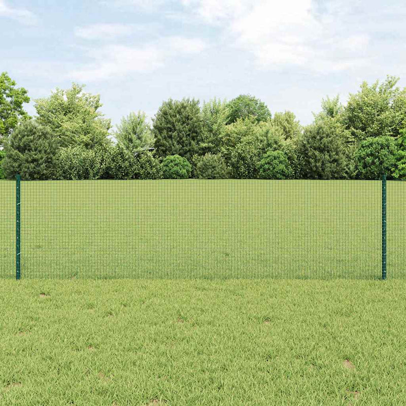 Valla vidaxxl con poste verde 0,6 x 10 m acero y PVC
