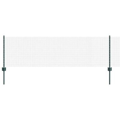 Vidaxl hek met paal groen 0,6 x 10 m staal en pvc