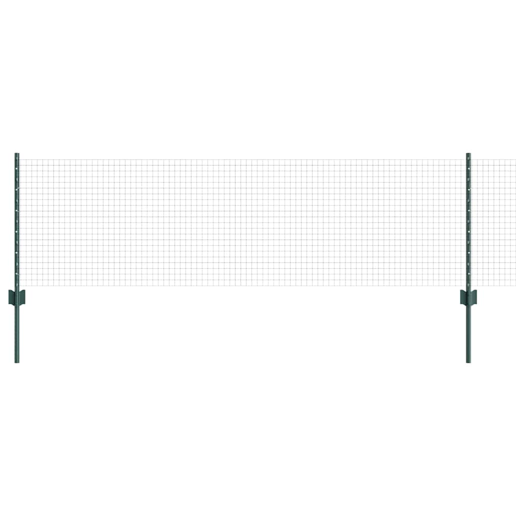 Valla vidaxxl con poste verde 0,6 x 10 m acero y PVC