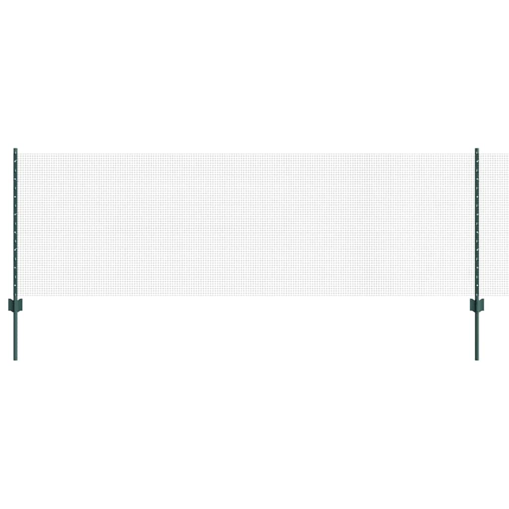 Valla vidaxl con poste verde 0,8 x 10 m acero y PVC