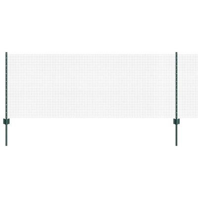 Valla vidaxl con poste verde 0,8 x 10 m acero y PVC
