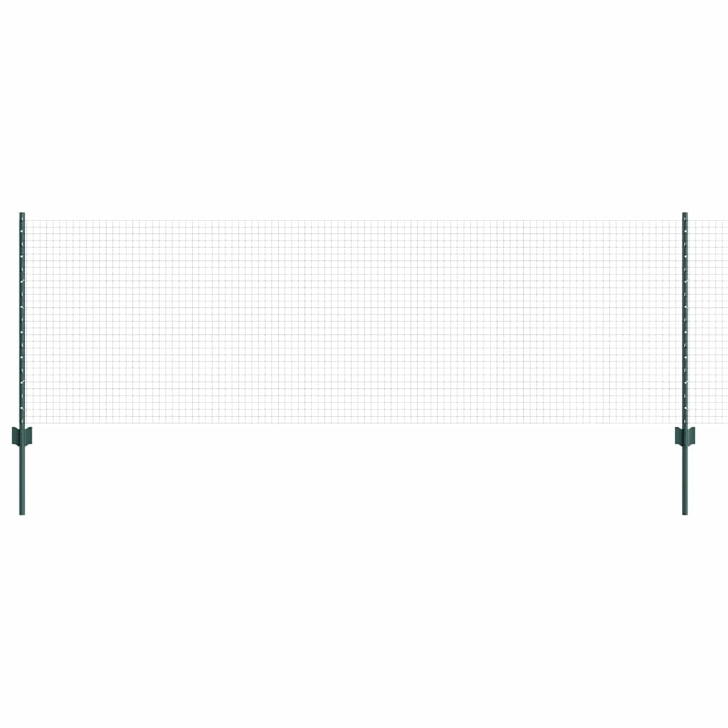 Valla vidaxl con poste verde 0,8 x 10 m acero y PVC