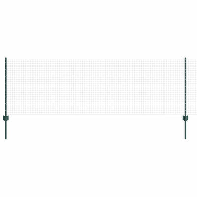 Valla vidaxl con poste verde 0,8 x 10 m acero y PVC