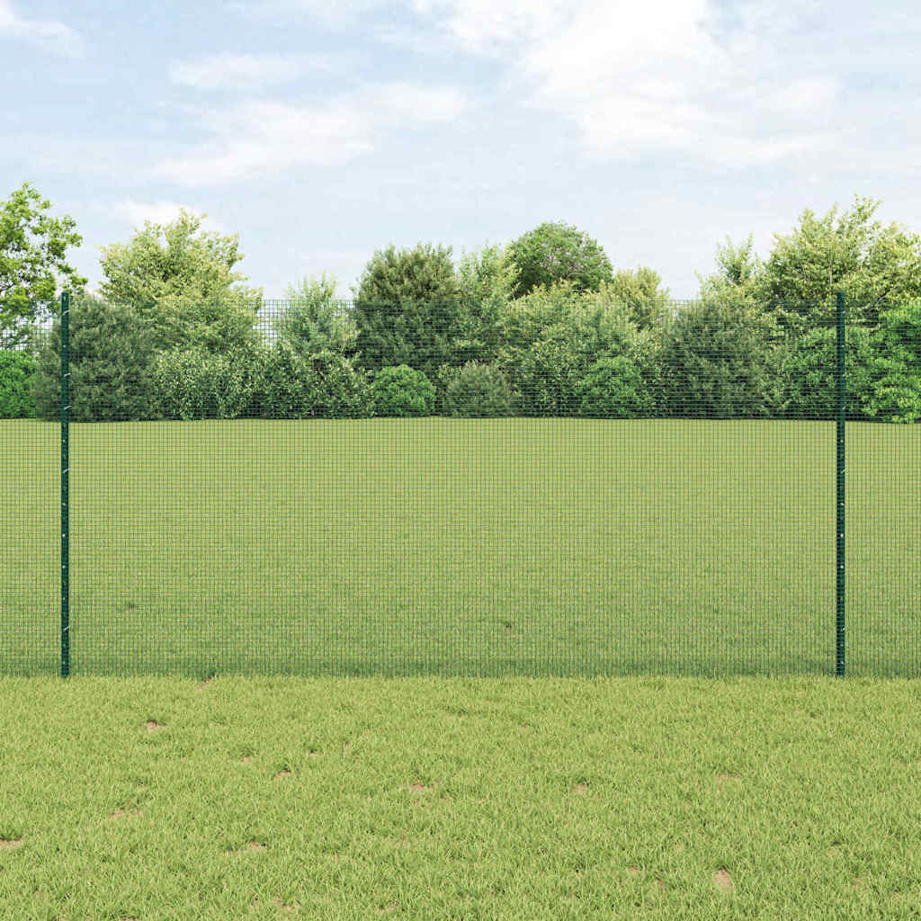 Recinzione Vidaxxl con palo verde 1,2 x 10 m in acciaio e PVC