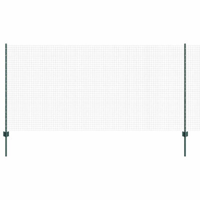 Valla vidaxxl con poste verde 1,2 x 10 m acero y PVC